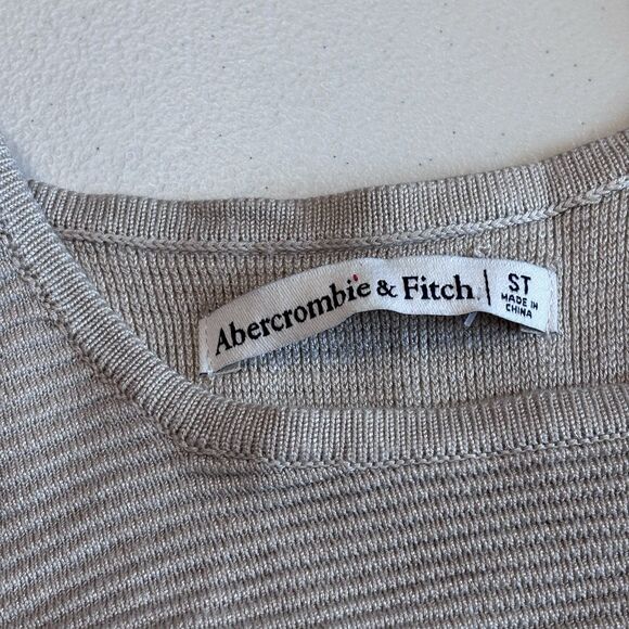 Abercrombie Fitch Knit Ribbed Sleeveless Mini Sweater Dress Chest Cutout Size ST - Picture 8 of 14